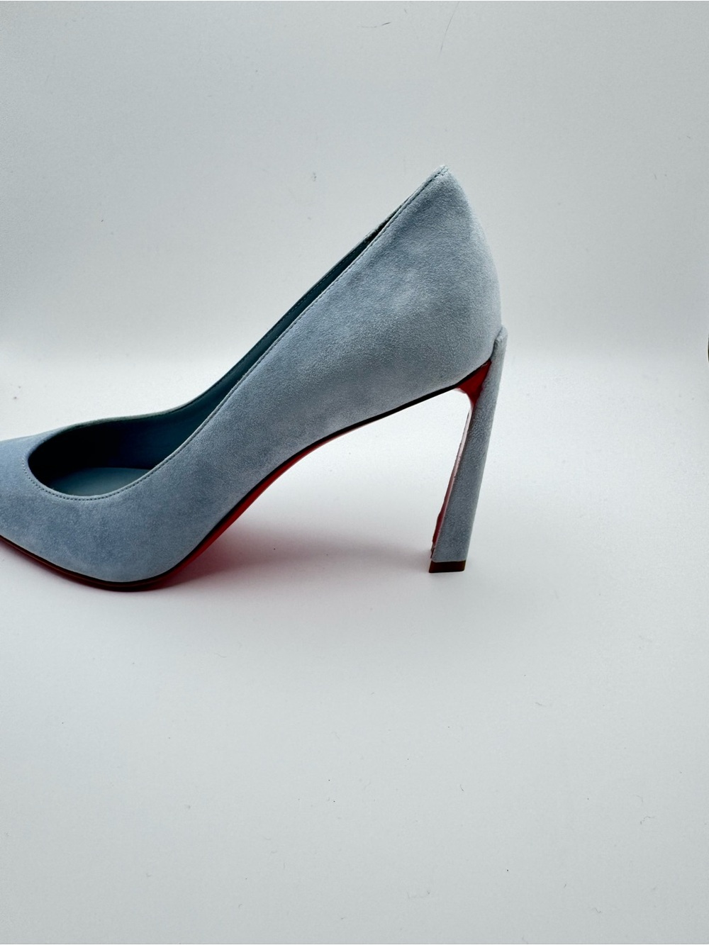 Christian Louboutin Condora 85 Pumps Grey Blue Suede Red Bottom EU 38.5 - Picture 4 of 8